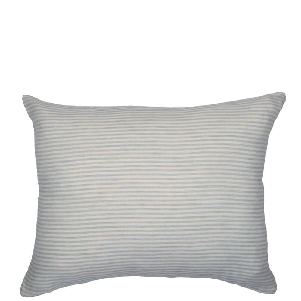 Raine & Humble Sky Grey Linen Stripe Cushion